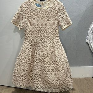 Mimisol beige crochet dress